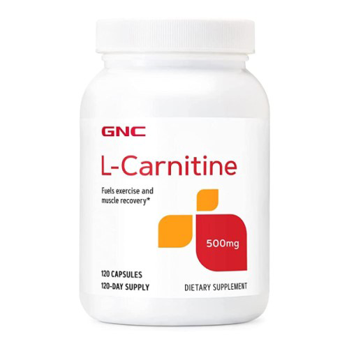 GNC L-Carnitine 500 mg 120 Tablets for fat metabolism, energy production, and workout performance support – original GNC supplement
