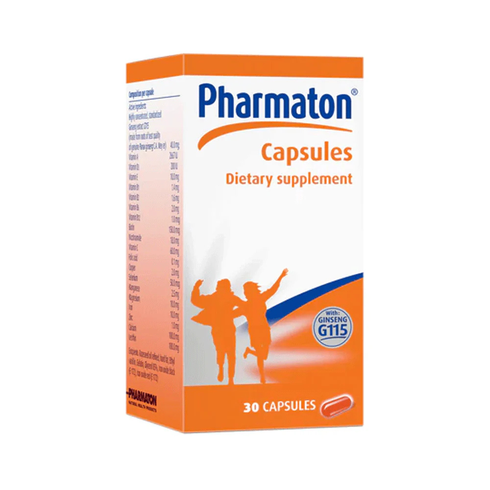Pharmaton 30 Capsules original multivitamin supplement available in Pakistan