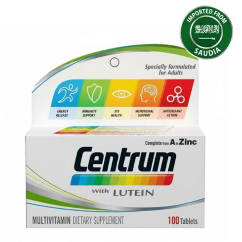 "Centrum Lutein Saudi Version Multivitamin for Adults with Eye Health Support"
