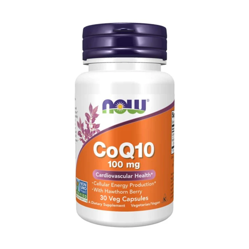 CoQ10 100mg 30 VCAPS bottle – dietary supplement available at Vitamin Store PK, supporting heart health, energy production, and overall wellness.