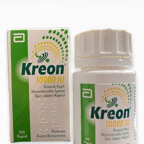 “Kreon 10000 IU Capsules by Abbott – Digestive Enzyme Supplement for Pancreatic Support and Improved Digestion”
