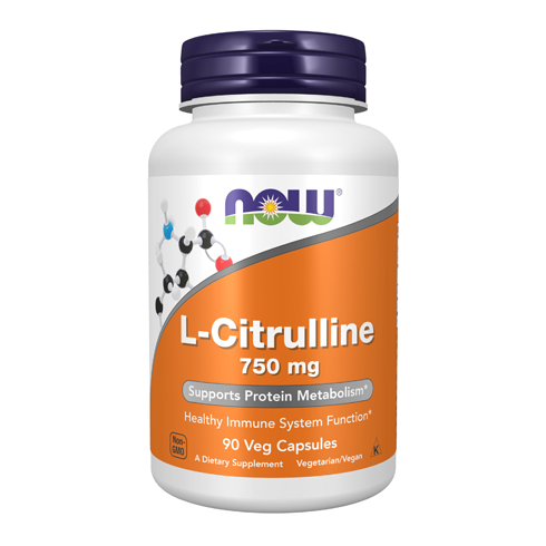 NOW L-Citrulline 750mg Capsules – Original Dietary Supplement for Nitric Oxide Support and Muscle Performance
