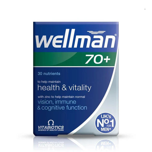 Wellman 70+ multivitamin for men over 70 – vitality, immunity and heart health support – 100% authentic"