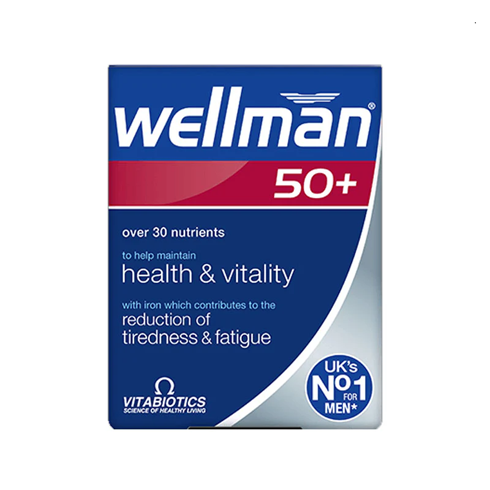 Wellman 50+ 30 Tablets multivitamin with vitamins, minerals, and antioxidants for men over 50 to support energy, immunity, bone and muscle health.