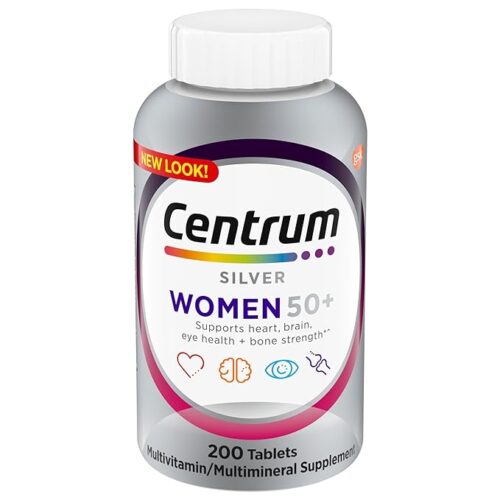 Centrum Women 200 Tablets bottle front view – daily multivitamin and multimineral supplement specially formulated for women, 200 tablets packaging.