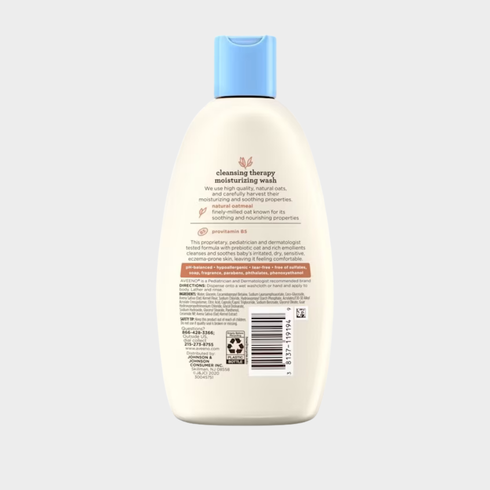 Aveeno Baby Eczema Care Wash (236ml) 2 Aveeno Baby Eczema Care Wash 236ml back label